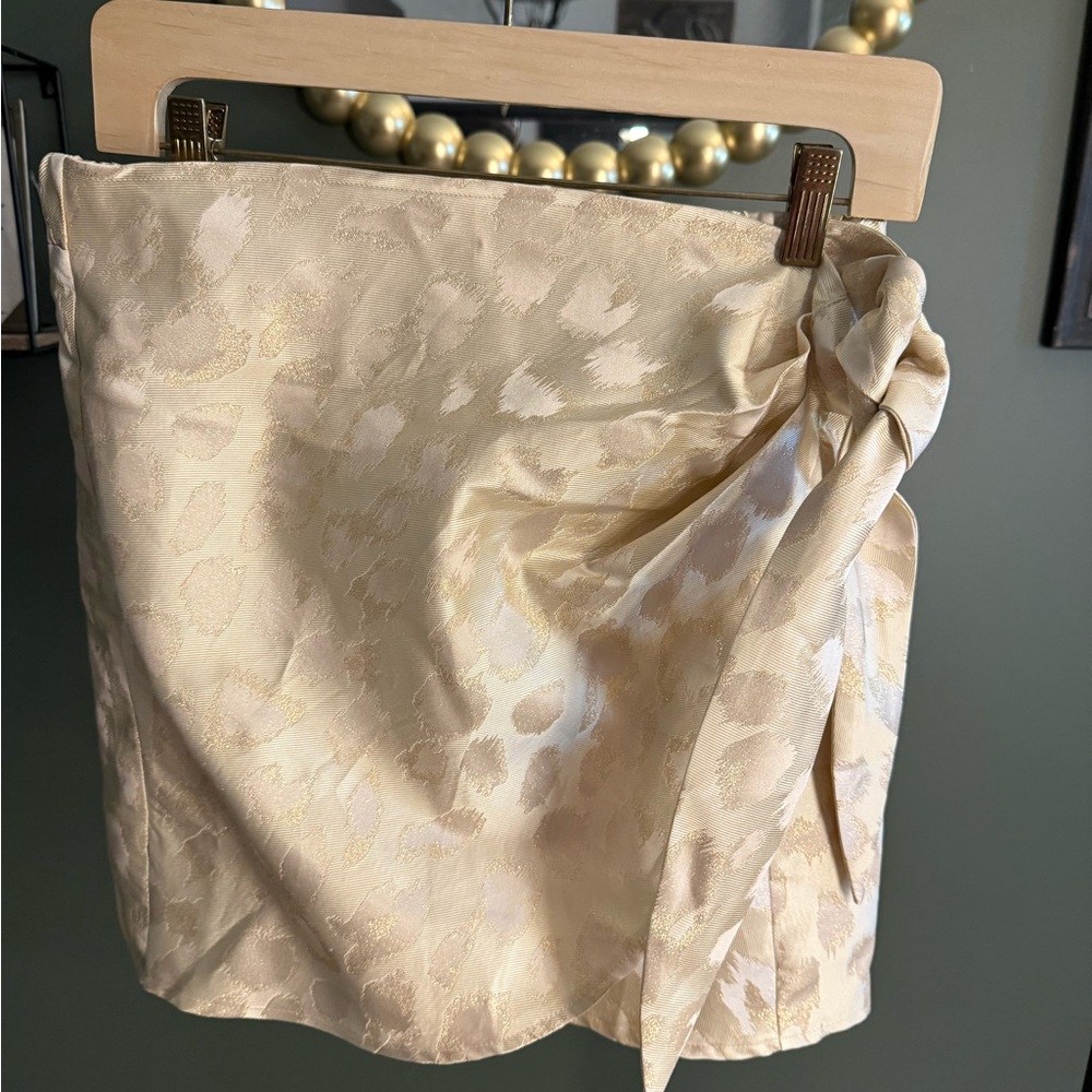 Judith March Cream Mini Skirt with Bow
